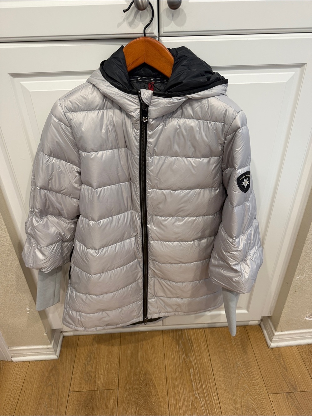 Alp n Rock Silver Hooded Puffer Jacket